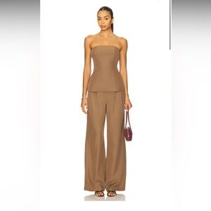 Elegant Brown Strapless Set